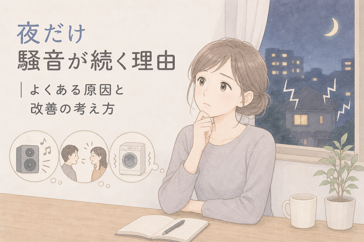 夜だけ騒音が続く理由｜よくある原因と改善の考え方