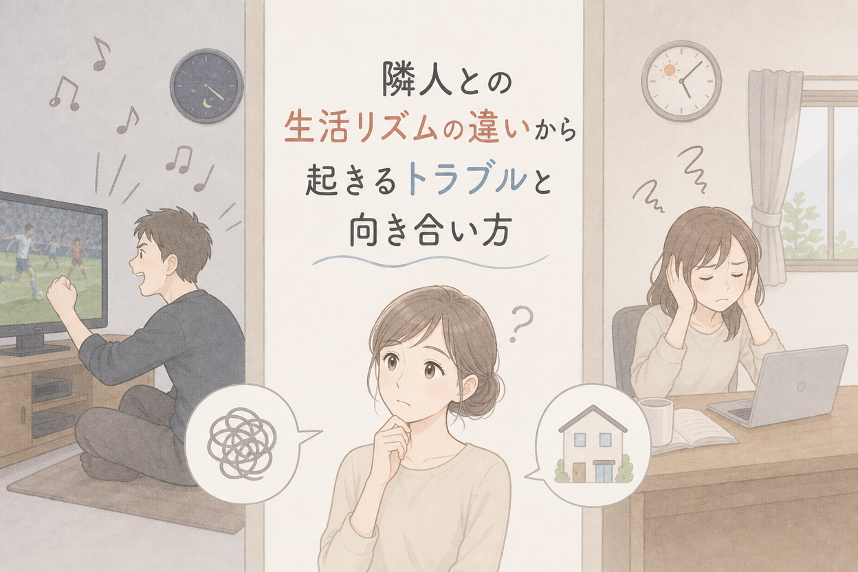 隣人との生活リズムの違いから起きるトラブルと向き合い方