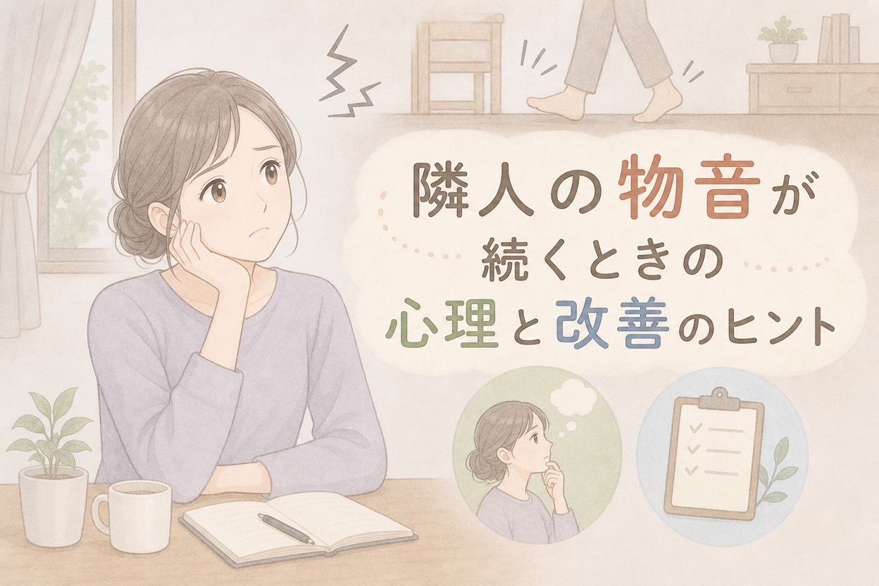 隣人の物音が続くときの心理と改善のヒント