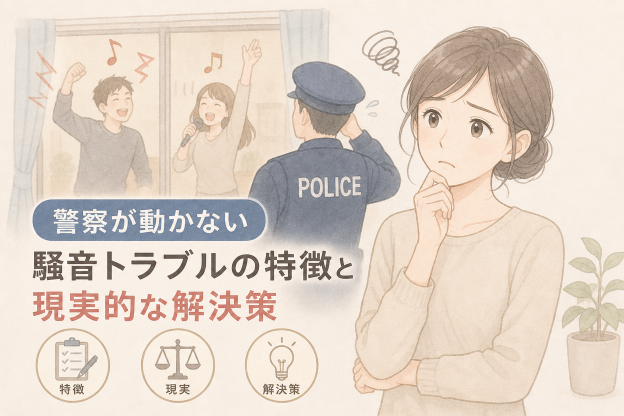 警察が動かない騒音トラブルの特徴と現実的な解決策
