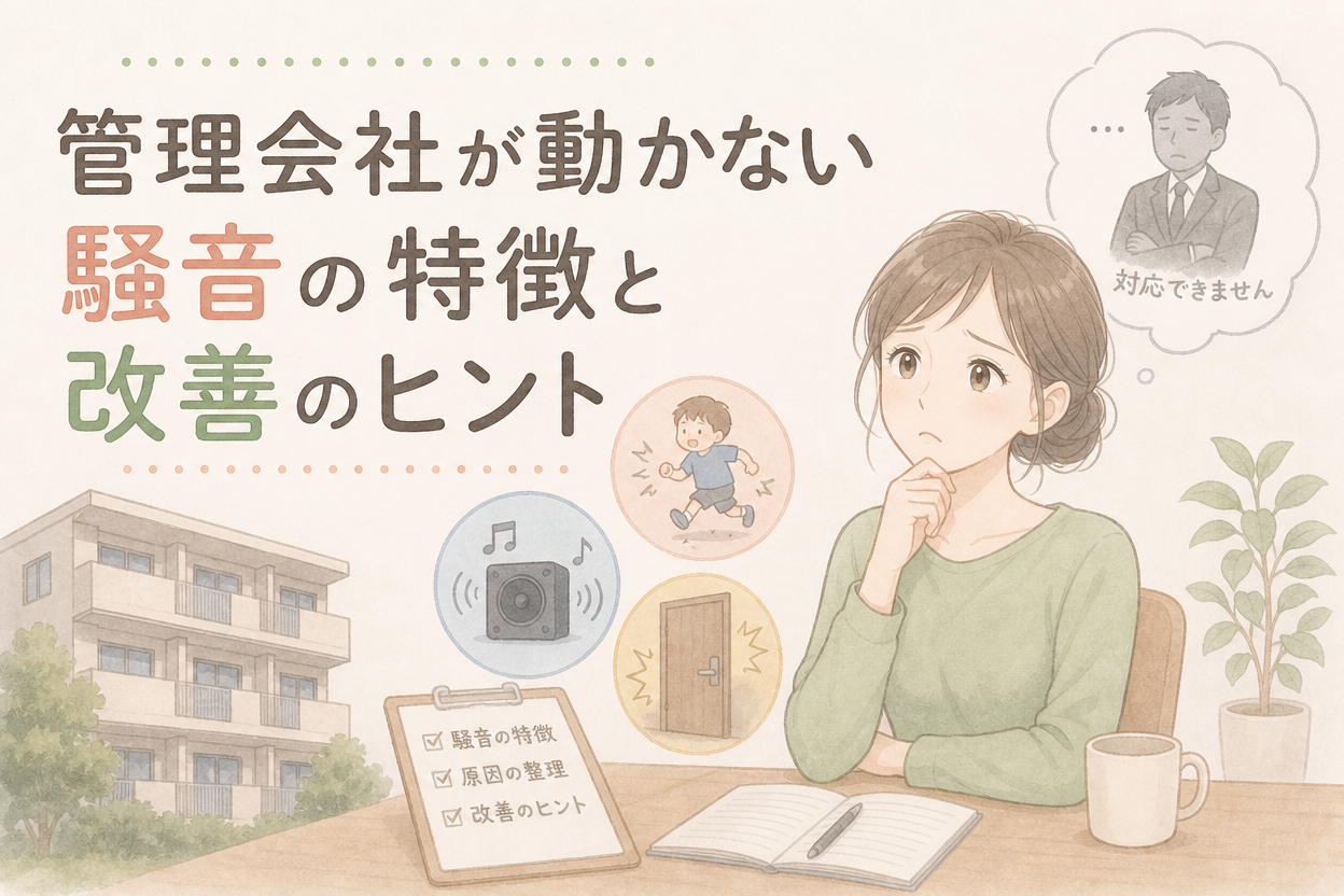 管理会社が動かない騒音の特徴と改善のヒント